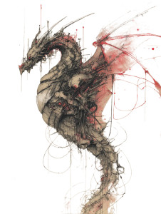 Robot Dragon Soaring Vinyl Car Decal Sticker – Waterproof & UV-Resistant 