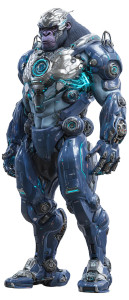 Cybernetic Gorilla Warrior Vinyl Car Decal Sticker – Waterproof & UV-Resistant 