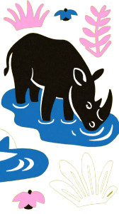 Rhino Drinking Water Vinyl Car Decal Sticker – Waterproof & UV-Resistant Rhino Drinking Water Vinyl Car Decal Sticker – Waterproof & UV-Resistant