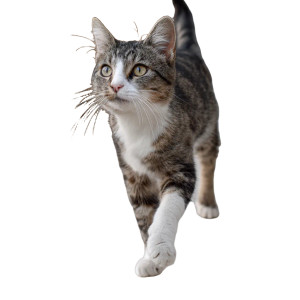 Three-Legged Cat Vinyl Car Decal Sticker – Waterproof & UV-Resistant 