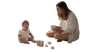 Baby With Blocks Vinyl Car Decal Sticker – Waterproof & UV-Resistant 