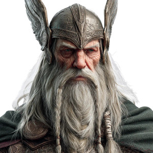 Magical Odin Portrait Vinyl Car Decal Sticker – Waterproof & UV-Resistant 