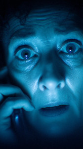 Horrified Woman Close-Up Vinyl Car Decal Sticker – Waterproof & UV-Resistant 