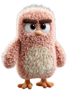 Pink Plush Toy Vinyl Car Decal Sticker – Waterproof & UV-Resistant 