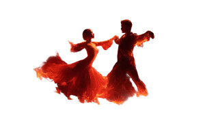 Flame Dancer Duo Vinyl Car Decal Sticker – Waterproof & UV-Resistant 