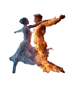Elemental Tango Dancers Vinyl Car Decal Sticker – Waterproof & UV-Resistant Elemental Tango Dancers Vinyl Car Decal Sticker – Waterproof & UV-Resistant