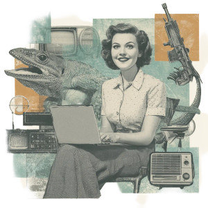 Tech-Savvy Woman V2 Vinyl Car Decal Sticker – Waterproof & UV-Resistant 