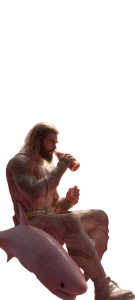 Aquaman With Sharks Vinyl Car Decal Sticker – Waterproof & UV-Resistant 