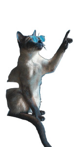 Cyber Cat Analyst Vinyl Car Decal Sticker – Waterproof & UV-Resistant 