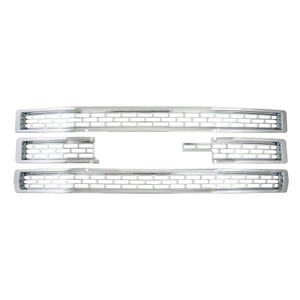 Upgrade Your GMC Sierra 1500 | Chrome Plated Grille Insert Overlay | ABS Plastic with Emblem Cutout | Snap-On Installation Upgrade Your GMC Sierra 1500 | Chrome Plated Grille Insert Overlay | ABS Plastic with Emblem Cutout | Snap-On Installation