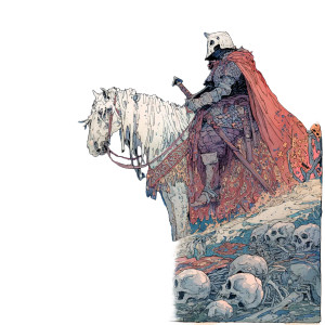 Skeletal Horseman V2 Vinyl Car Decal Sticker – Waterproof & UV-Resistant 