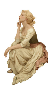Marie Antoinette In Garden Vinyl Car Decal Sticker – Waterproof & UV-Resistant 
