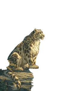 Snow Leopard Resting Vinyl Car Decal Sticker – Waterproof & UV-Resistant 
