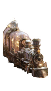 Majestic Fantasy Train Vinyl Car Decal Sticker – Waterproof & UV-Resistant 