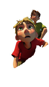 Scared Boy In Tree Vinyl Car Decal Sticker – Waterproof & UV-Resistant 