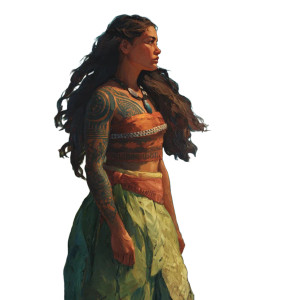 Island Warrior Woman Vinyl Car Decal Sticker – Waterproof & UV-Resistant 
