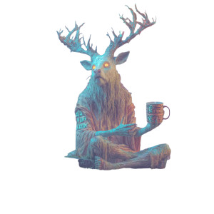 Surreal Deer Human Vinyl Car Decal Sticker – Waterproof & UV-Resistant Surreal Deer Human Vinyl Car Decal Sticker – Waterproof & UV-Resistant