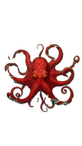 Giant Red Octopus Vinyl Car Decal Sticker – Waterproof & UV-Resistant 