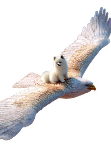 Pomeranian On Hawk Vinyl Car Decal Sticker – Waterproof & UV-Resistant Pomeranian On Hawk Vinyl Car Decal Sticker – Waterproof & UV-Resistant
