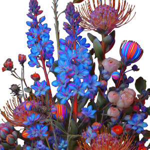 Glowing Fynbos Flowers V2 Vinyl Car Decal Sticker – Waterproof & UV-Resistant 