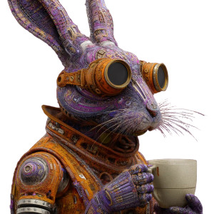 Cyberpunk Caffeinated Bunny Vinyl Car Decal Sticker – Waterproof & UV-Resistant Cyberpunk Caffeinated Bunny Vinyl Car Decal Sticker – Waterproof & UV-Resistant