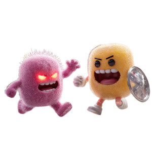 Bacteria Vs Vitamins Vinyl Car Decal Sticker – Waterproof & UV-Resistant 