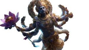 Divine Lord Vishnu V4 Vinyl Car Decal Sticker – Waterproof & UV-Resistant 