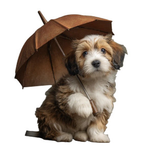 Puppy With Umbrella Vinyl Car Decal Sticker – Waterproof & UV-Resistant Puppy With Umbrella Vinyl Car Decal Sticker – Waterproof & UV-Resistant