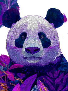Kaleidoscopic Panda Safari Vinyl Car Decal Sticker – Waterproof & UV-Resistant 