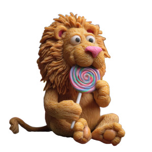 Psychedelic Lion Lollipop Vinyl Car Decal Sticker – Waterproof & UV-Resistant 