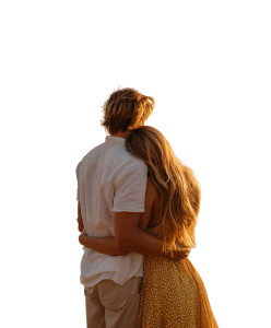 Romantic Beach Couple V5 Vinyl Car Decal Sticker – Waterproof & UV-Resistant 