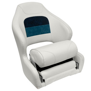 WISE Seating Marine Grade Boat Seat | Deluxe Series Bucket Passenger Seat | Roto Molded Plastic Frame | Flip-Up Bolster | UV Resistant Vinyl Fabric WISE Seating Marine Grade Boat Seat | Deluxe Series Bucket Passenger Seat | Roto Molded Plastic Frame | Flip-Up Bolster | UV Resistant Vinyl Fabric