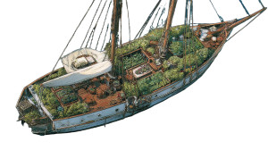 Garden Sailboat Vinyl Car Decal Sticker – Waterproof & UV-Resistant Garden Sailboat Vinyl Car Decal Sticker – Waterproof & UV-Resistant