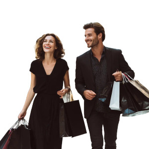 Shopping Couple Laughing Vinyl Car Decal Sticker – Waterproof & UV-Resistant Shopping Couple Laughing Vinyl Car Decal Sticker – Waterproof & UV-Resistant