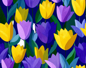 Colorful Tulips V2 Vinyl Car Decal Sticker – Waterproof & UV-Resistant Colorful Tulips V2 Vinyl Car Decal Sticker – Waterproof & UV-Resistant