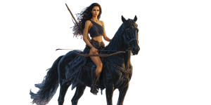 Artemis Riding Horse Vinyl Car Decal Sticker – Waterproof & UV-Resistant 