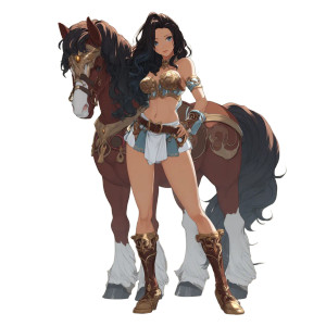 Anime Centaur Vinyl Car Decal Sticker – Waterproof & UV-Resistant 