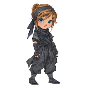 Cartoon Ninja Girl Vinyl Car Decal Sticker – Waterproof & UV-Resistant Cartoon Ninja Girl Vinyl Car Decal Sticker – Waterproof & UV-Resistant