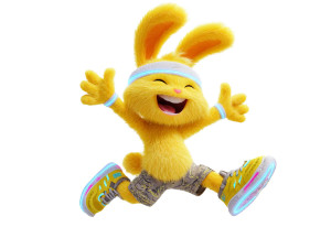 Joyful Bouncy Rabbit Vinyl Car Decal Sticker – Waterproof & UV-Resistant Joyful Bouncy Rabbit Vinyl Car Decal Sticker – Waterproof & UV-Resistant