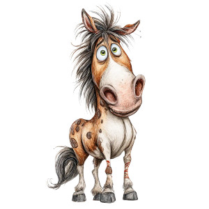 Cartoon Horse Art Vinyl Car Decal Sticker – Waterproof & UV-Resistant Cartoon Horse Art Vinyl Car Decal Sticker – Waterproof & UV-Resistant