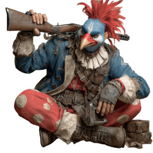 Clown Hunter Vinyl Car Decal Sticker – Waterproof & UV-Resistant 