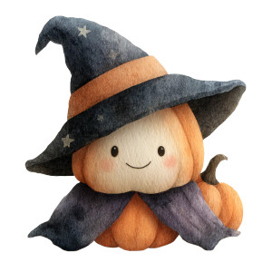 Smiling Pumpkin Witch Vinyl Car Decal Sticker – Waterproof & UV-Resistant 