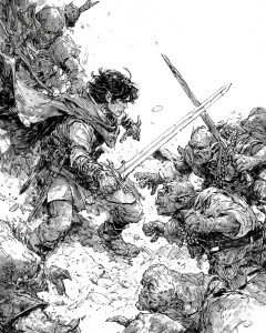 Frodo And Sam Battle Vinyl Car Decal Sticker – Waterproof & UV-Resistant 