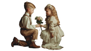 Vintage Children'S Engagement Vinyl Car Decal Sticker – Waterproof & UV-Resistant 