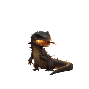 Smoldering Salamander Vinyl Car Decal Sticker – Waterproof & UV-Resistant 