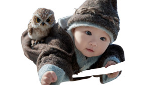 Baby Wizard Flying Vinyl Car Decal Sticker – Waterproof & UV-Resistant 