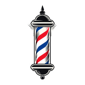 Vintage Barber Pole Vinyl Car Decal Sticker – Waterproof & UV-Resistant 