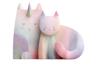 Rainbow Unicorn Cat Vinyl Car Decal Sticker – Waterproof & UV-Resistant 