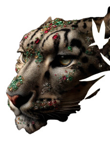Crystal Snow Leopard Vinyl Car Decal Sticker – Waterproof & UV-Resistant Crystal Snow Leopard Vinyl Car Decal Sticker – Waterproof & UV-Resistant