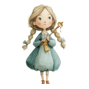 Alice With Key Vinyl Car Decal Sticker – Waterproof & UV-Resistant 